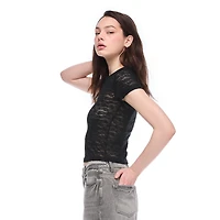 No Boundaries Women's Lace T-Shirt