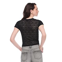 No Boundaries Women's Lace T-Shirt