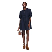 Robe en popeline avec boucle à l’avant George pour femmes