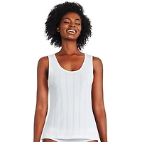 Camisole en tricot côtelé pointelle George pour femmes Tailles P–TG
