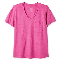 T-shirt à pochette encolure en V George pour femmes