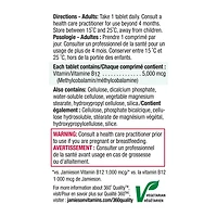 Jamieson Vitamin B12 Timed Release Tablets, 5000 mcg, 45 Count