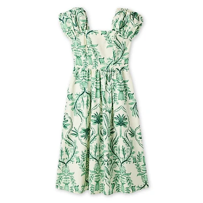 Robe longue imprimée à manches bouffantes George pour femmes