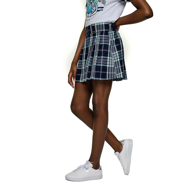Justice Girls French Navy Plaid Skirt