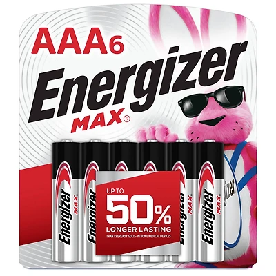 Energizer MAX AAA Batteries (6 Pack), Triple A Alkaline Batteries