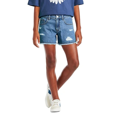 George Girls' Distressed Denim Short