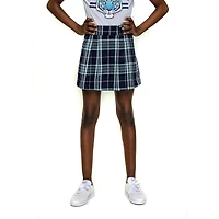 Justice Girls French Navy Plaid Skirt