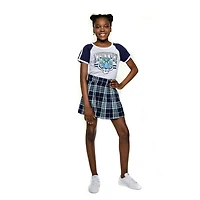Justice Girls French Navy Plaid Skirt