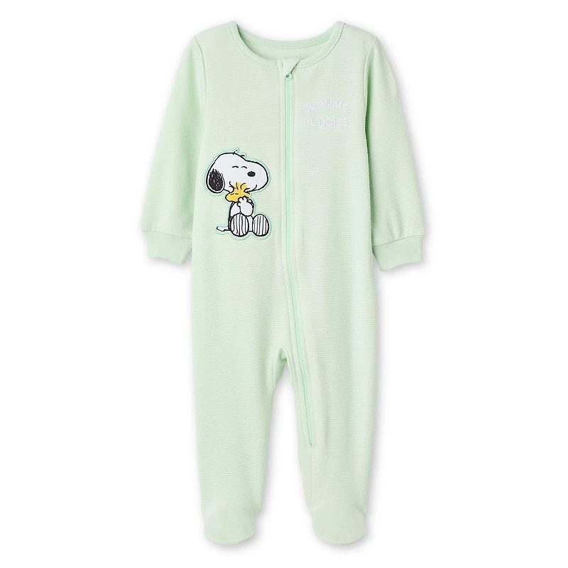 Peanuts Baby Boys' Snoopy Full Zip Sleeper