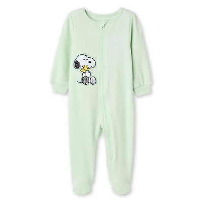Peanuts Baby Boys' Snoopy Full Zip Sleeper