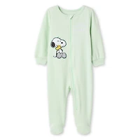 Peanuts Baby Boys' Snoopy Full Zip Sleeper