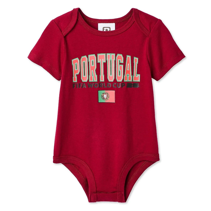 Body unisexe pour bébé FIFA Coupe du Monde 2026 Portugal