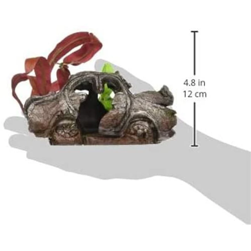 Vieille bagnole de petit format avec plante de Penn Plax