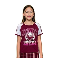 Justice Girls EST.04 Bear Short Sleeve T-Shirt