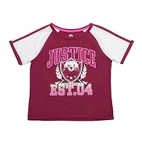 Justice Girls EST.04 Bear Short Sleeve T-Shirt