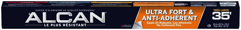 Alcan® Ulimate Grilling Foil Non-Stick Aluminum Foil Wrap, 18"x35', Extra Wide, 1-pack