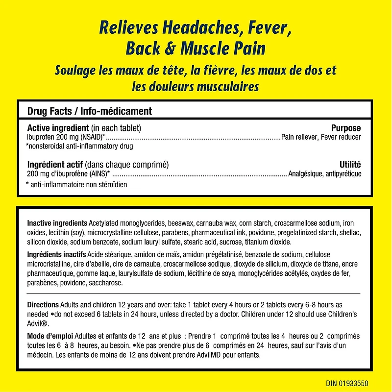Advil Regular Strength Tablets for Headaches and Pain Relief, 200 mg Ibuprofen, 24 Count, 24 x 200mg Ibuprofen