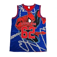 Marvel Mens 90's Spider-Man Reversible Basketball Jersey