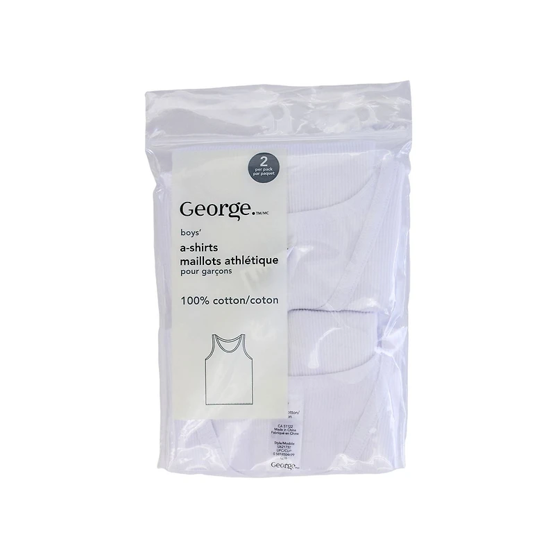 George Boys' Tank 2-Pack, Sizes 4-14