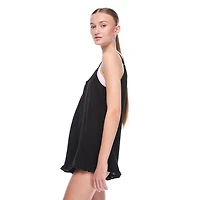 No Boundaries Women's Crinkled Romper Cover-Up