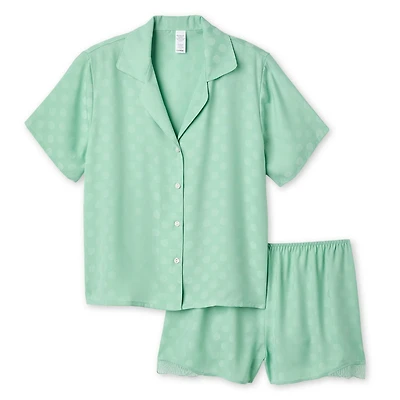 George Women's Two Piece Satin Pajama Set