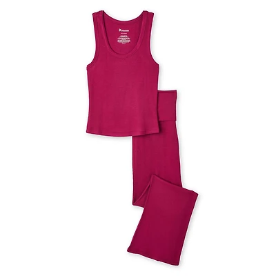 Pyjama 2 pièces en tricot côtelé No Boundaries pour femmes