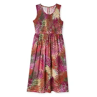 Robe longue sans manches à smocks Iyla pour femmes