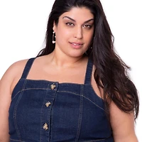 WeInfluence Femme Plus Robe Boutonnee En Denim