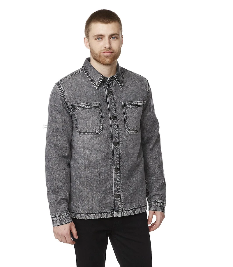 VESTE-CHEMISE EN DENIM DOUBLÉE DE SHERPA IJEANS POUR HOMMES