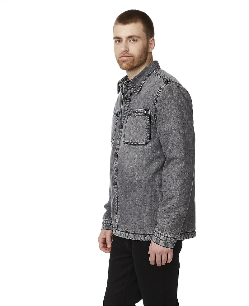 VESTE-CHEMISE EN DENIM DOUBLÉE DE SHERPA IJEANS POUR HOMMES