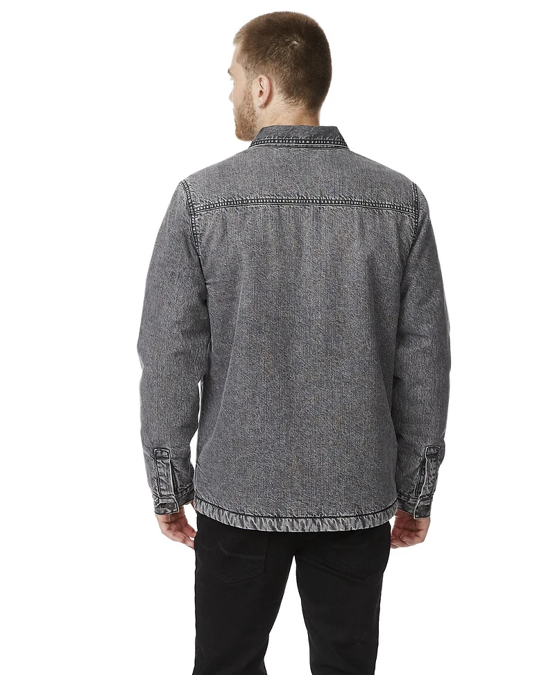 VESTE-CHEMISE EN DENIM DOUBLÉE DE SHERPA IJEANS POUR HOMMES