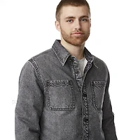 VESTE-CHEMISE EN DENIM DOUBLÉE DE SHERPA IJEANS POUR HOMMES