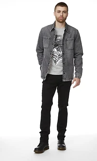 VESTE-CHEMISE EN DENIM DOUBLÉE DE SHERPA IJEANS POUR HOMMES