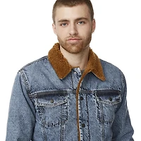 IJEANS MENS SHERPA LINED DENIM JACKET