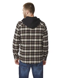 IJEANS MENS FULL ZIP HOODED FLANNEL