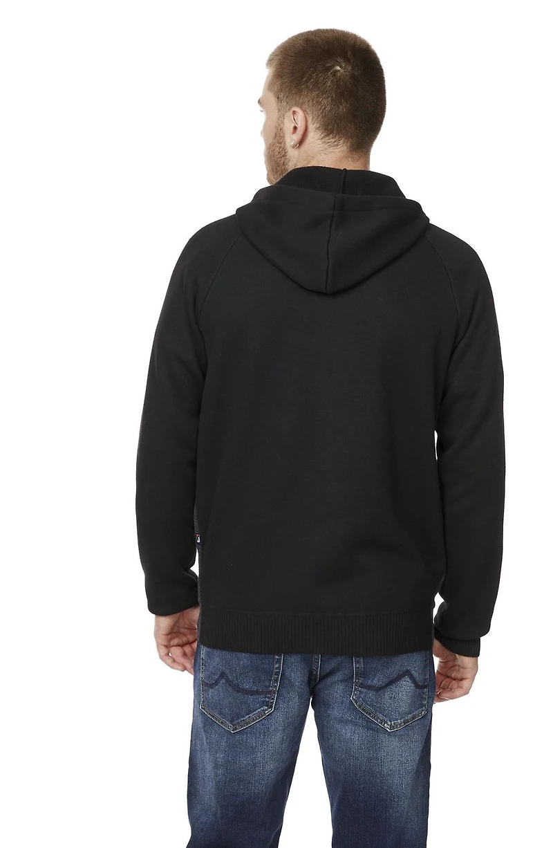 IJEANS MENS CONTRAST FULL ZIP FLEECE