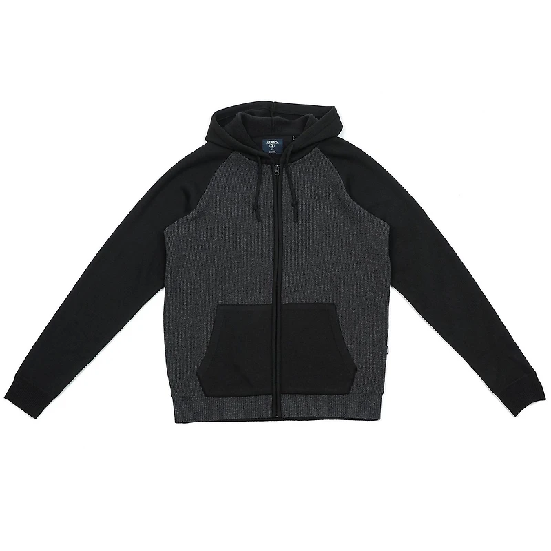 IJEANS MENS CONTRAST FULL ZIP FLEECE