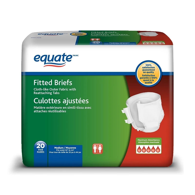 Equate Maximum Absorbency Fitted Briefs
