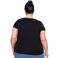 WeInfluence Femme Plus T-Shirt Manches Courtes