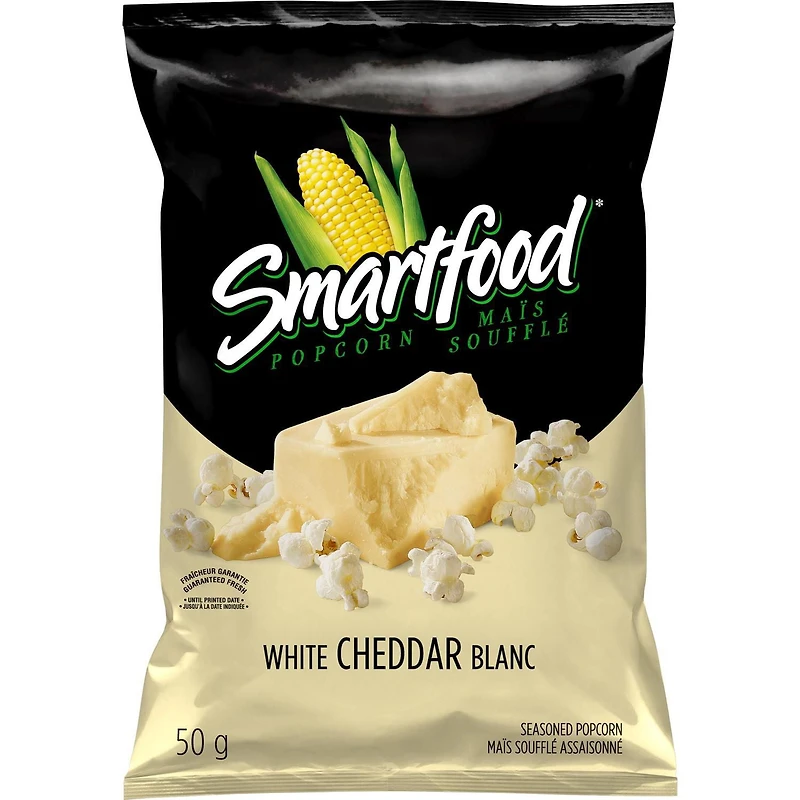 Maïs soufflé assaisonné Smartfood Cheddar blanc 50 g