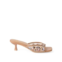Madden NYC Women's Embroidered Strap Heels