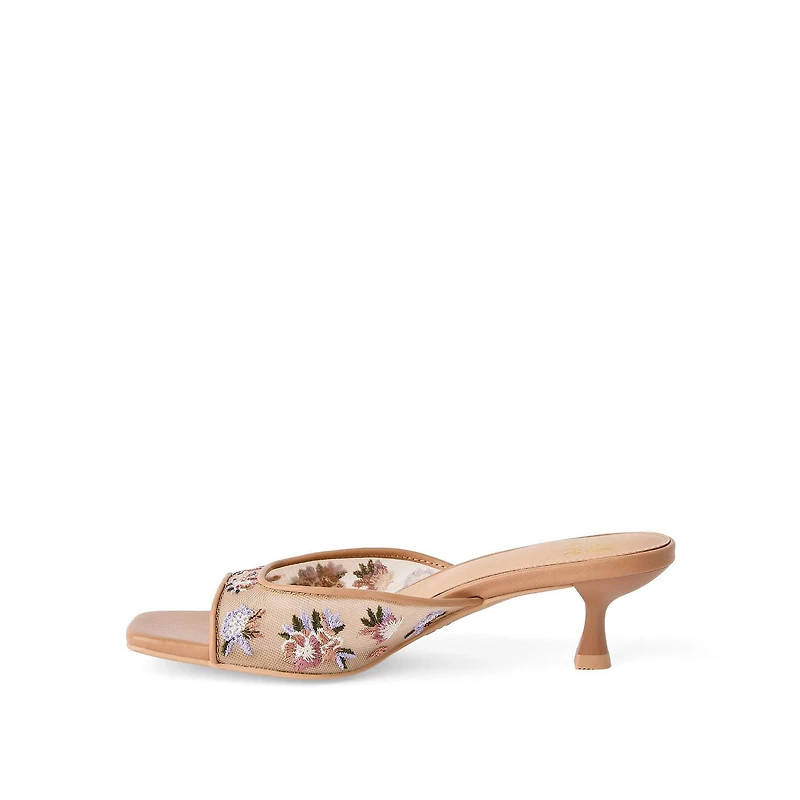 Madden NYC Women's Embroidered Strap Heels