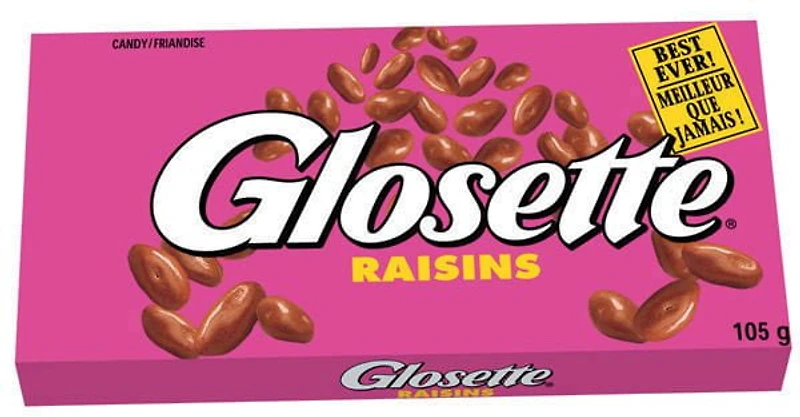 Glosette Chocolate Covered Raisins, 105 g