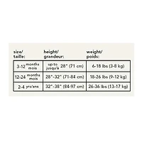 George Microfibre Collants Bebes 2pk • 0-12 mois, Pointures 0-3   <br>• 12-24 mois, Pointures 2-5<br>• 24-36 mois, Pointures 5-8