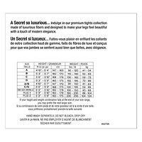 Secret® Luxe Collant de coton 1pk Taille:  B à D