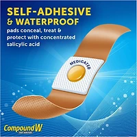 Tampons anti-verrues Compound W, One Step Pads - Acide salicylique 14 Coussinets Médicamenteux