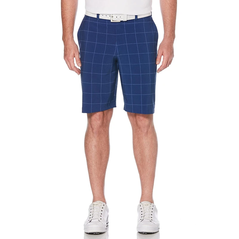 Ben Hogan Performance Men's Flat Front Plaid ACTIVE Flex short