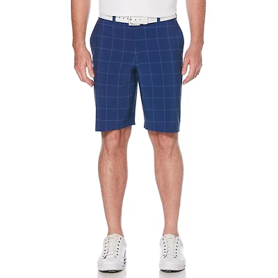 Ben Hogan Performance Men's Flat Front Plaid ACTIVE Flex short