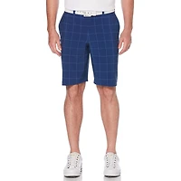 Ben Hogan Performance Men's Flat Front Plaid ACTIVE Flex short