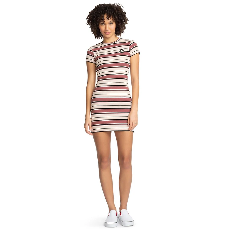 AIRWALK FEMME ROBE CÔTELÉE RAYÉE